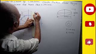 EllipseConcentric Circle MethodMethodEllipse Drawmaths in Drawing [upl. by Aznola]