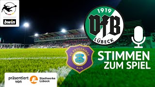 Stimmen zum Auswärtsspiel  Erzgebirge Aue vs VfB Lübeck  Saison 202324 [upl. by Nosnorb]