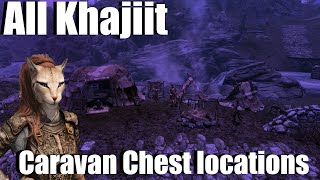 Skyrim All Khajiit Caravan Chest Locations Accessible At LVL 1 [upl. by Cagle]