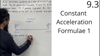 Edexcel AS Level Maths 93 Constant Acceleration Formulae 1 [upl. by Dee]