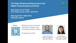 Open Science First Fridays 6 Sept [upl. by Michaud919]