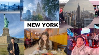 New york vlog  DAY 1  My life in USA 2 vlog asian newyork timesquare statueofliberty [upl. by Halimeda]