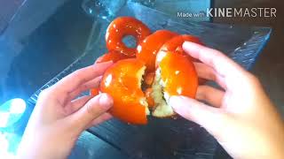 HOMEMADE CARAMEL CRUNCH DONUTS  CHOCOLATE DONUTS  RECIPE IN URDU AND HINDI [upl. by Llerdna]