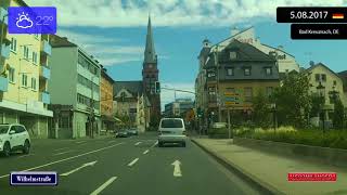 Driving through Bad Kreuznach Germany from Windesheim to Zentrum 5082017 Timelapse x4 [upl. by Mathian]