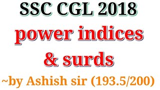 power indices and surds lecture 12 previous years questions [upl. by Nive]