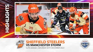 Sheffield Steelers v Manchester Storm  30th December 2023 [upl. by Neerihs]