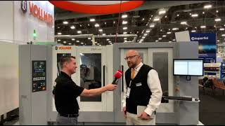 VOLLMER LIVE from AWFS 2021 Las Vegas  Benefits of the CHX 840 Saw Grinder  Interview by MTD CNC [upl. by Ednew]