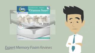 Serta 4 inch dual layer memory foam mattress topper  A video review from Expert Memory Foam Reviews [upl. by Ruthann]