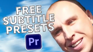 These FREE Subtitle Presets Make Editing Much Easier  Premiere Pro Tutorial [upl. by Earesed]