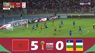 Maroc  République Centrafricaine 50  Éliminatoires AFCON 2025  Résumé de Match [upl. by Yand]