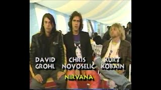 1991 Nirvana MTV Interview  Kurt Kobain Dave Grohl Chris Novoselic [upl. by Oht]