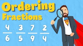 Ordering Fraction With Different Denominators [upl. by Yruy]