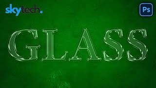 Glass Text EffectGlass Logo Effect  Photoshop Tutorial Easy  SkyTech Dot [upl. by Sualakcin]