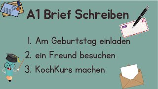 A1 Brief Schreiben  deutsche Brief schreiben  Goethe schreiben Prüfung  learn German [upl. by Nohsyar]