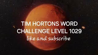 Tim Hortons Word Challenge Level 1029 timhortons free newvideo subscribe [upl. by Lihka]