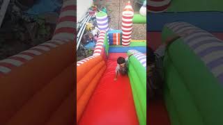 Playing hide and seek in trampoline house trampoline hidenseek funviralvideo [upl. by Kcirdor614]