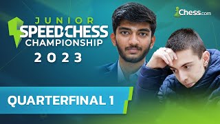 Watch Top Seed Gukesh Faceoff vs Ohanyan in Quarterfinal 1  Junior Speed Chess Championship 2023 [upl. by Lesly]