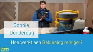 Hoe werkt Bekleding Reiniger  Uitleg over Bekleding en Tapijtreiniger  GECO Verhuur [upl. by Reckford704]