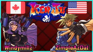 KenJu Atomiswave  Windymillz 🇨🇦 VS 🇺🇸 ZimpleAzDat  FLYCAST FIGHTCADE 2 [upl. by Burkhart]