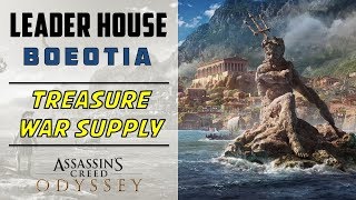 Leader House Boeotia  Loot Treasure amp War Supply Location  ASSASSINS CREED ODYSSEY [upl. by Ahsema]