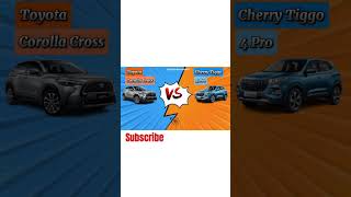 All New Toyota Corolla Cross Vs Chery Tiggo 4 Pro 2024  Which one is better  ytshort [upl. by Samau]