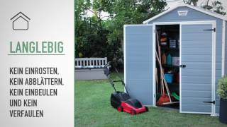 Keter Manor 6x5 Outdoor Garden Storage Shed  DE [upl. by Ihskaneem380]