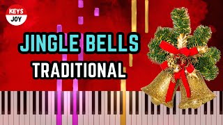 🎹 Jingle Bells  Traditional Christmas Song  Piano and Keyboard Tutorial [upl. by Salokin638]