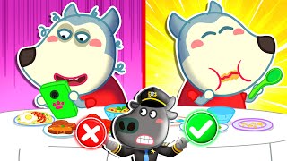 Wolfoo Focus on Your Meal Its Time to Eat Healthy Habits for Kids 🤩 Wolfoo Kids Cartoon [upl. by Eliades768]