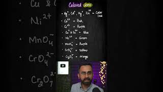 jee2024 neet Quick notes Coloured Ions [upl. by Yrebmik22]