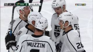 Jake Muzzin Scores on Devan Dubnyk  Kings Lead Wild 32 [upl. by Ahsikyt]