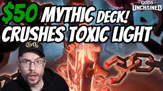 Top Budget Mythic Deck Crushes Toxic Light Favor War  Gods Unchained [upl. by Larrie986]