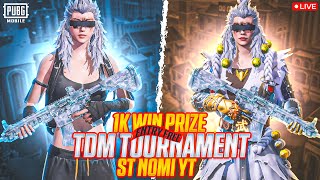 🔴1000 prize pool 1v1 tdm tournament entry free Day 1😍pubgmobile [upl. by Suoicerpal972]