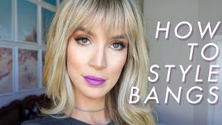 HOW TO BLOW OUT amp STYLE BANGS  THE EASY WAY  LeighAnnSays [upl. by Vetter638]