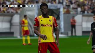 RC Lens vs PSG Ligue 1 2324 Full Match  Video Game Simulation PES 2021 [upl. by Crescentia546]