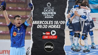 HOCKEY SOBRE PATINES  MUNDIAL SENIOR EN VIVO  FEMENINO  NOVARA 2024 ARGENTINA VS PORTUGAL [upl. by Abijah]