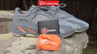 LACE SWAP • adidas Yeezy BOOST 700 Inertia  Slickies  DOCUMONTARY [upl. by Legra]