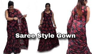 3 in 1Dresss बनाना सीखे बहुत आसानी सेGown Plus saree cutting  Stitching readytowearsaree [upl. by Cibis]