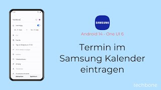 Termin im Samsung Kalender eintragen  Samsung Android 14  One UI 6 [upl. by Akerdna]