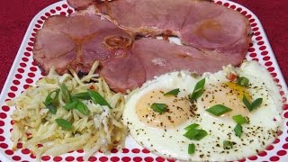 How to Cook a Delicious Ham and Eggs Breakfast in the Toaster Oven [upl. by Arehahs]