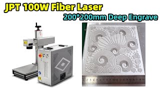 200200mm deep engraving JPT 100W M7 mopa laser with 200200mm lens for gun slidepmagglock [upl. by Heda]