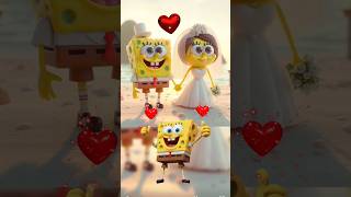 Spongebob team gets married spongebob marriage short [upl. by Arremat746]