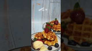 美味甜点  松饼  华夫饼  下午茶  Delicious Snacks Belgian Liege Waffles shorts [upl. by Osman886]