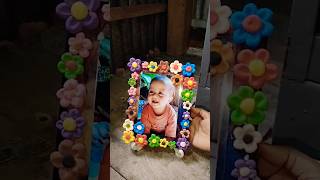 photo frame design with clay art craft diy clay satisfying shorts [upl. by Joelie]