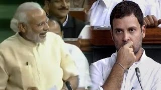 PM Modi Makes Fun of Rahul Gandhi in Lok Sabha [upl. by Ahsiniuq]