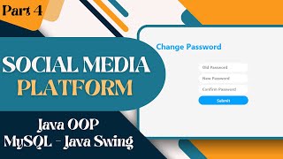 Social Media Platform with GUI using Java and MySQL Part 4 [upl. by Aniad]