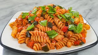 Veggie Packed Pasta with Chickpeas Plantbased amp Vegan  Wholesome Vegetable Pasta Recipe [upl. by Diet]