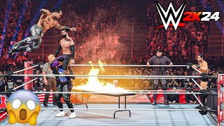 Damian Priest and Jey Uso destroys Judgment Day at Monday Night Raw  WWE 2K24 Gameplay [upl. by Sadnalor]