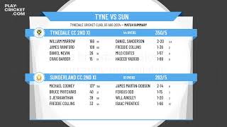 Tynedale CC 2nd XI v Sunderland CC 2nd XI [upl. by Ahsenrad]