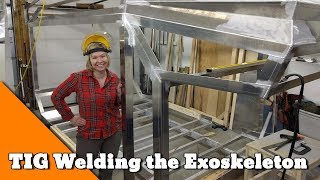 TIG welding the aluminum Exoskeleton  How to build an Overlander [upl. by Folly]