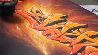 Airbrush Anleitung Airbrush Mischtechnik mit Graffiti Marker amp Evolution Airbrush [upl. by Thury398]